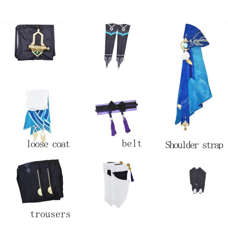 Genshin Impact Wanderer Scaramouche Cosplay Costume 