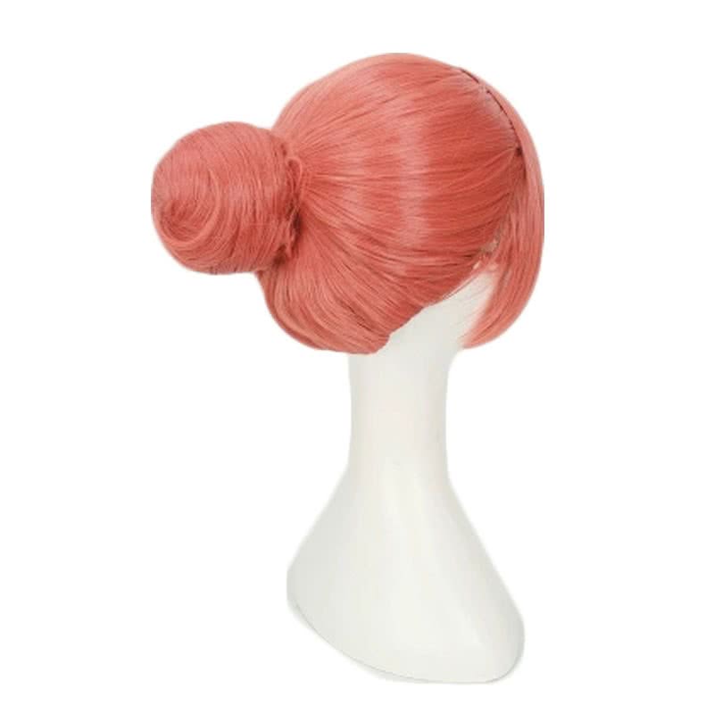 Gintama Kagura Orange Bun Synthetic Cosplay Wig
