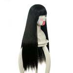 Gintama Katsura Kotarou Anime  Black Long straight Cosplay Wigs