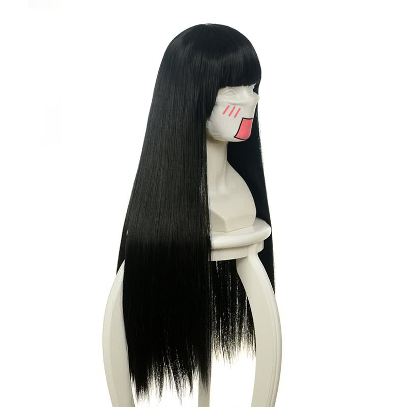 Gintama Katsura Kotarou Anime  Black Long straight Cosplay Wigs