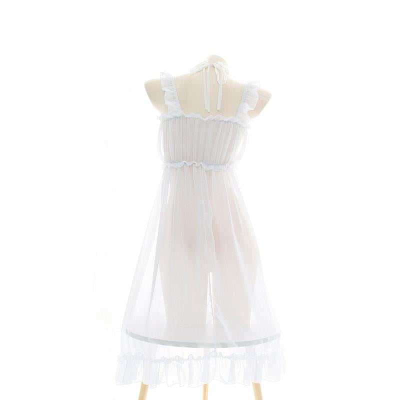 Girls Sexy TranslucentSuspender Dress 2 Colors Cosplay Costume