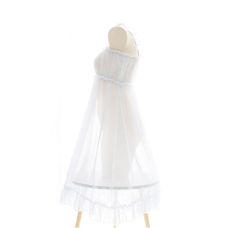 Girls Sexy TranslucentSuspender Dress 2 Colors Cosplay Costume