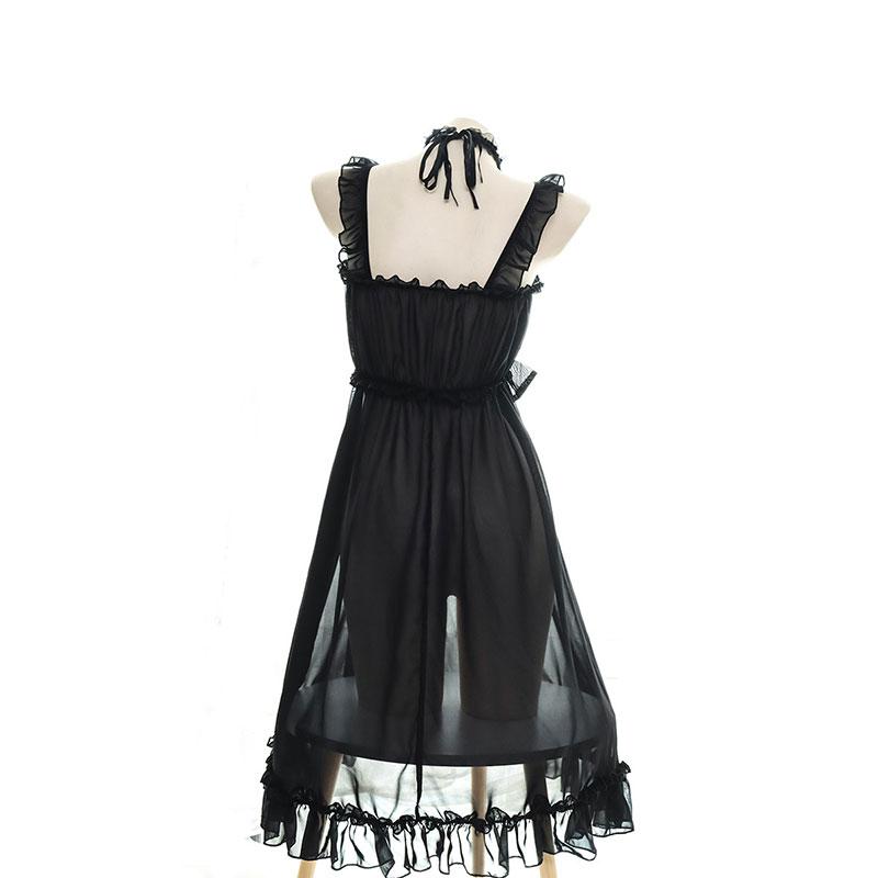 Girls Sexy TranslucentSuspender Dress 2 Colors Cosplay Costume