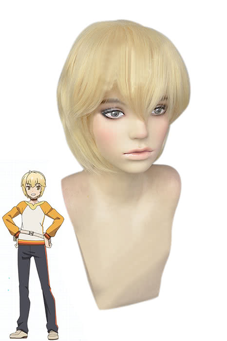 Grimoire of Zero Albus Short Straight Gold Anime Cosplay Wigs