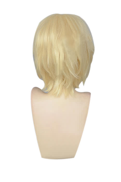 Grimoire of Zero Albus Short Straight Gold Anime Cosplay Wigs