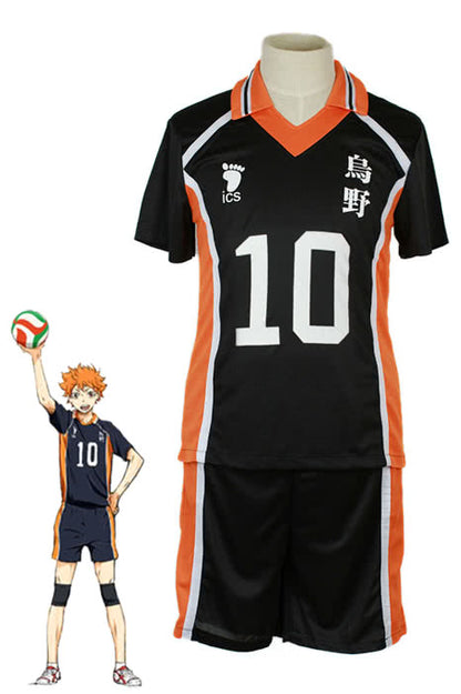 Haikyū!! Shōyō Hinata Number 10 Volleyball Sports Cosplay Costumes