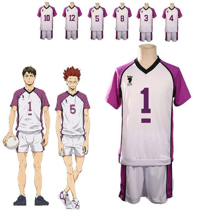 Haikyū!! Karasuno High School vs Shiratorizawa Academy Semi Eita Number 3 Volleyball Sportswear Cosplay Costumes