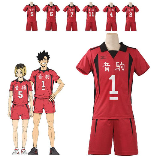 Haikyū!! Kuroo Tetsurou KozumeKenma KurooTetsurou Number 1-11 Volleyball Sportswear Cosplay Costumes