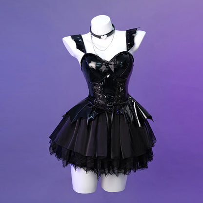 Halloween Sexy Dress Black Daemon Dress For Halloween Cosplay Costume