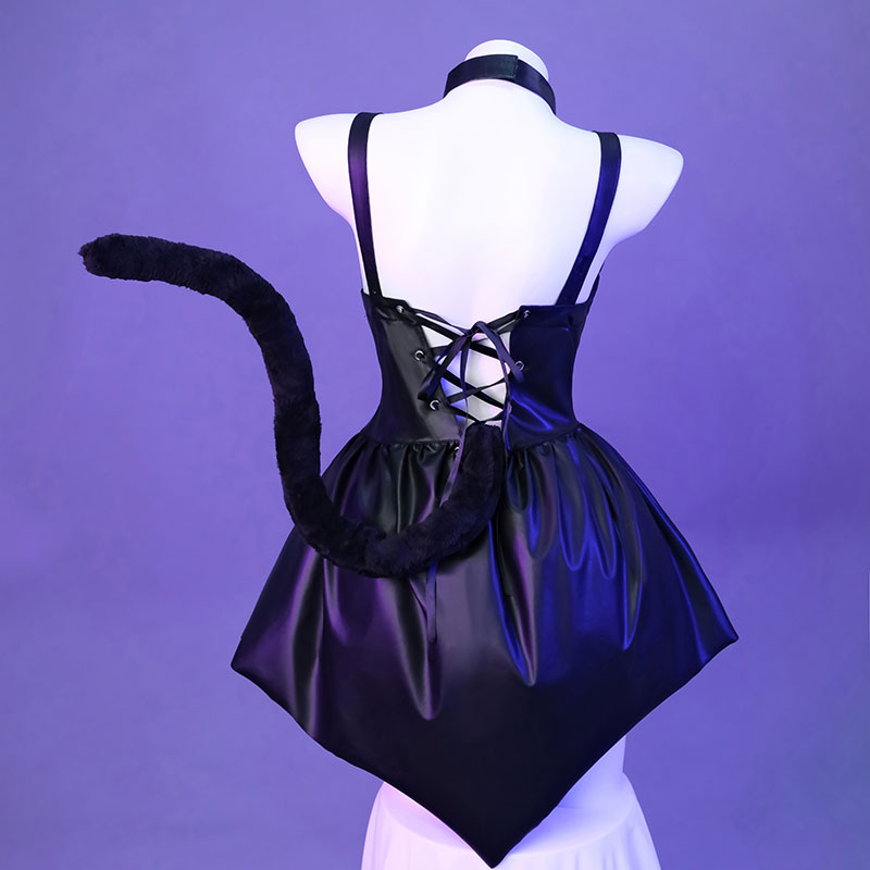 Halloween Cat Girl Dress Black Cosplay Costume