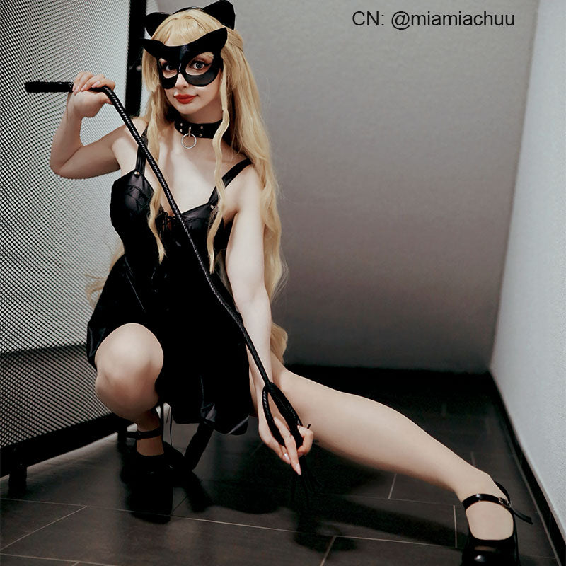 Halloween Cat Girl Dress Black Sexy Cosplay Costume