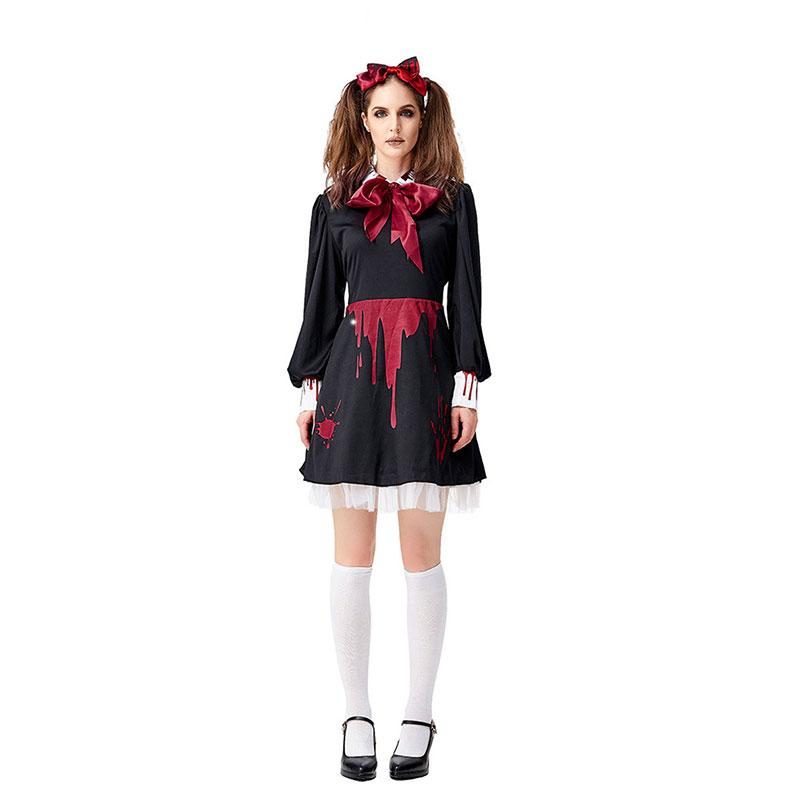 Halloween Children Horror Ceramic Doll Cosplay Costume
