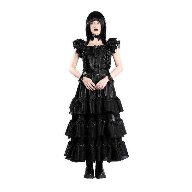 Halloween Dress Addams Family Wednesday  Cosplay Costume