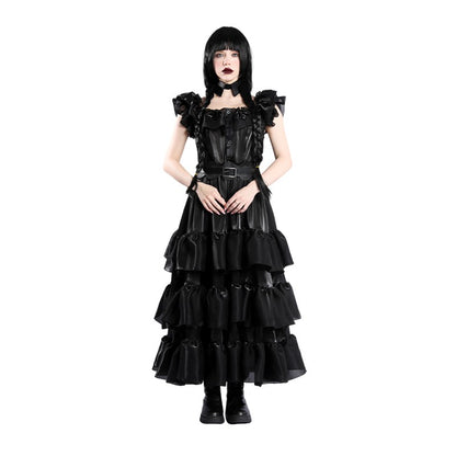 Halloween Dress Addams Family Wednesday  Cosplay Costume