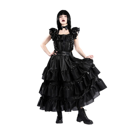 Halloween Dress Addams Family Wednesday  Cosplay Costume