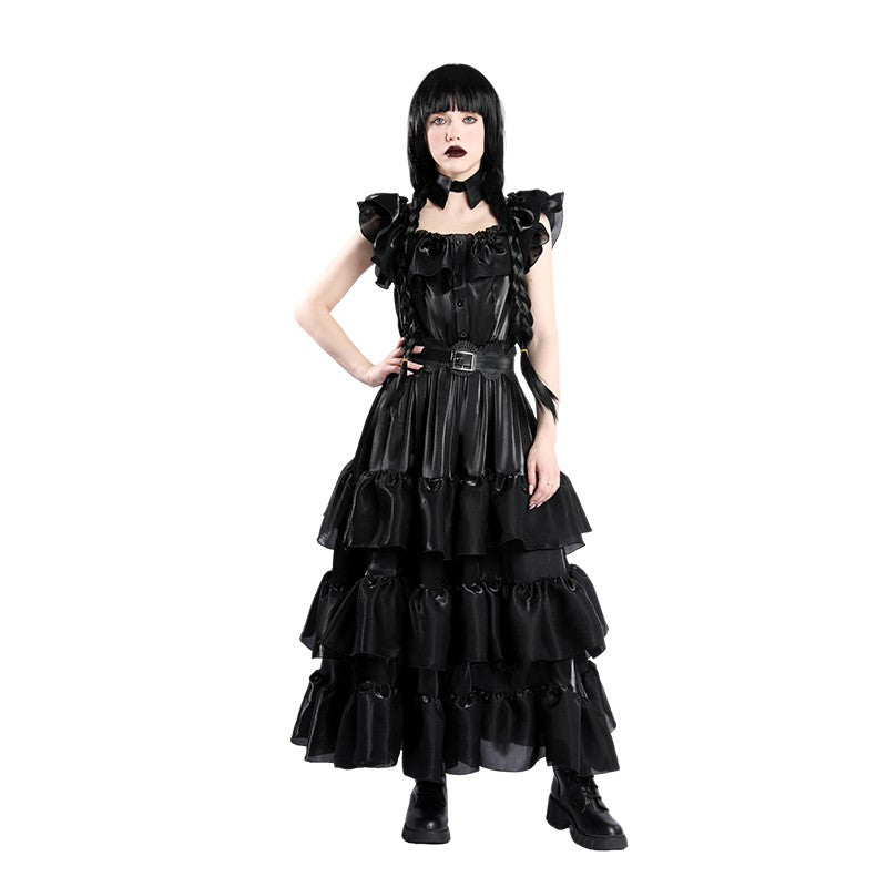 Halloween Dress Addams Family Wednesday  Cosplay Costume