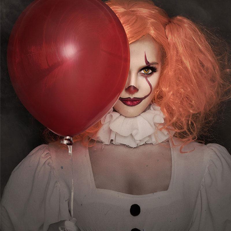 Halloween Ghost Doll Clown Dress Cosplay Costume