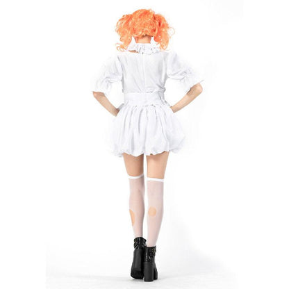 Halloween Ghost Doll Clown Dress Cosplay Costume