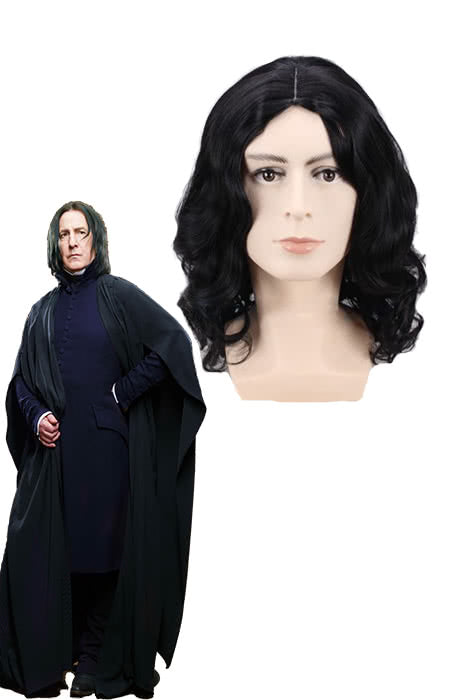 Harry Potter Severus Snape Black Curly Cosplay Wigs