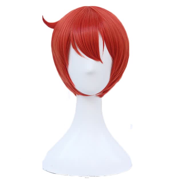 Hataraku Saibou AE3803  Red Blood Cell Short Orange Cosplay Wigs