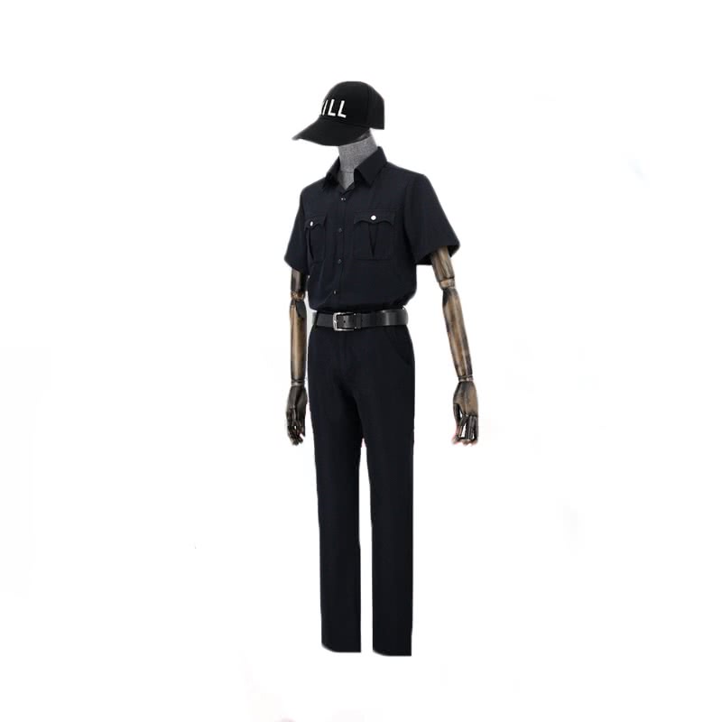 Hataraku Saibou Cells At Work Neutrophil Black Uniform Cosplay Costume
