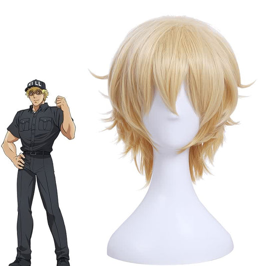 Hataraku Saibou Cells At Work Neutrophil Short Blond Cosplay Wigs