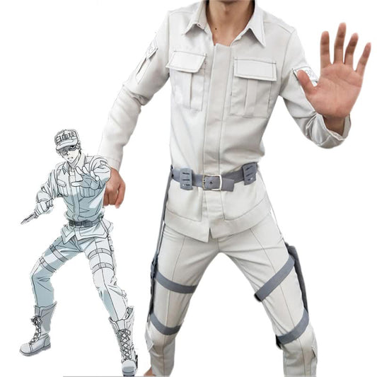 Hataraku Saibou White Blood Cell U-1146 Uniform Cosplay Costume
