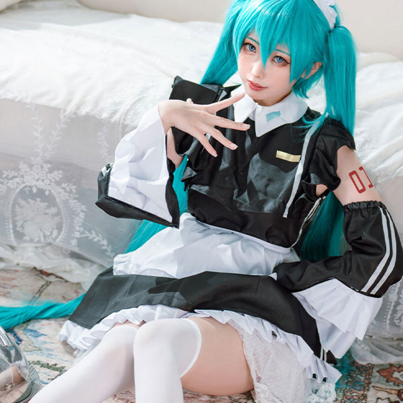 Hatsune Miku Sporty Maid Cosplay Costume