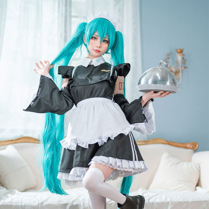 Hatsune Miku Sporty Maid Cosplay Costume