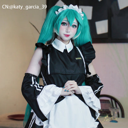 Hatsune Miku Sporty Maid Cosplay Costume