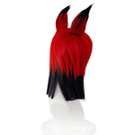 Anime Hazbin Hotel Alastor The Radio Demon Red Mixed Black Cosplay Wigs