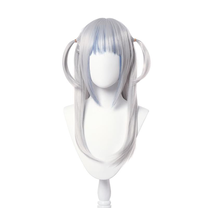 Hololive English Vtuber Gawr Gura Blue Mixed White Long Cosplay Wigs