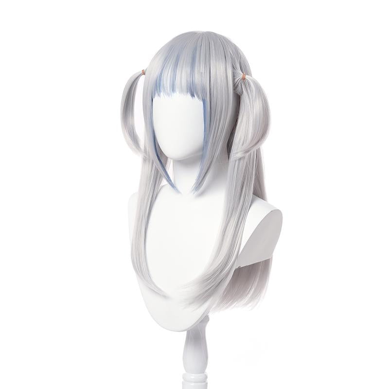 Hololive English Vtuber Gawr Gura Blue Mixed White Long Cosplay Wigs