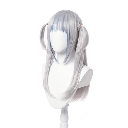 Hololive English Vtuber Gawr Gura Blue Mixed White Long Cosplay Wigs
