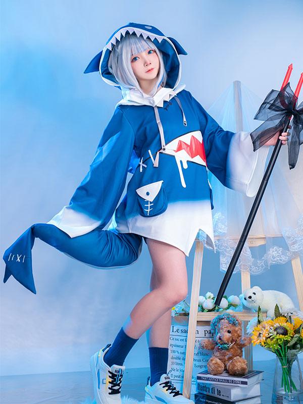 Hololive English Vtuber Gawr Gura Cosplay Costume