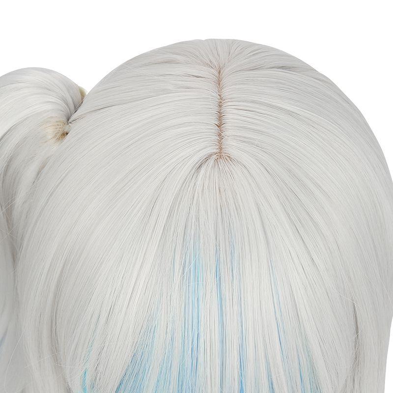 Hololive Gawr Gura CatShark Mixed Color Ponytail Cosplay Wigs