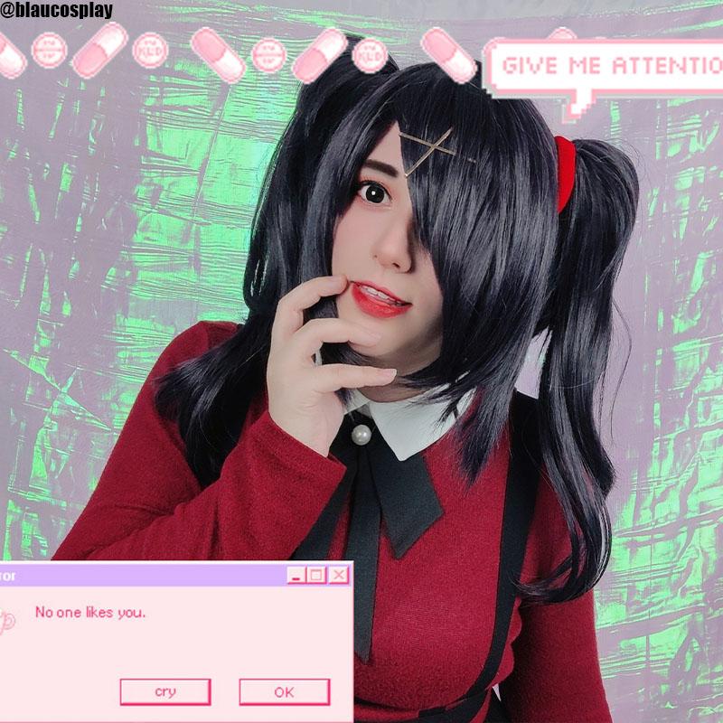 NEEDY GIRL OVERDOSE Ame-chan Black Cosplay Wigs