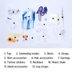 Rolecosplay Honkai Star Rail Robin Summer Cosplay Costume - complete set flat-lay and included components