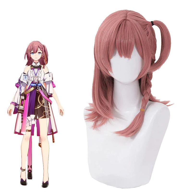 Honkai Star Rail Asta Orange Red Cosplay Wigs