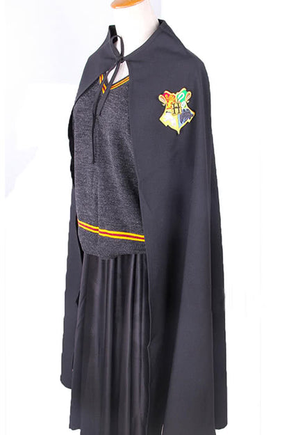 Harry Potter Cedric Cloak Magic Robe Black Cosplay Costume