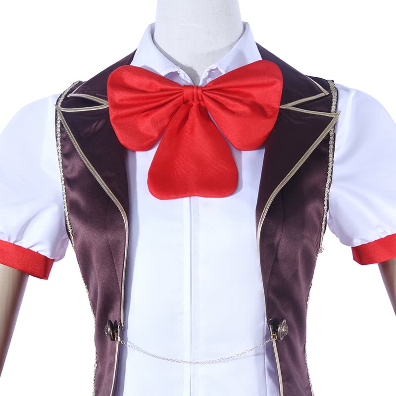 Back Street Girls Uniform Suit Red Skirt Tie Dress Cosplay Costume-6