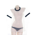 Japanese Sexy Transparent Gymnastics Clothes Cosplay Costume
