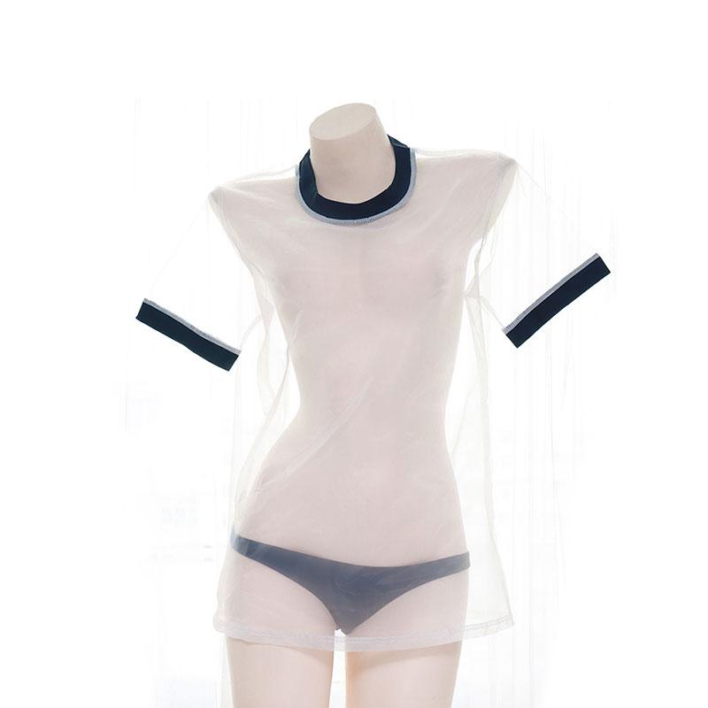 Japanese Sexy Transparent Gymnastics Clothes Cosplay Costume
