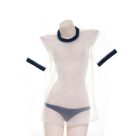 Japanese Sexy Transparent Gymnastics Clothes Cosplay Costume