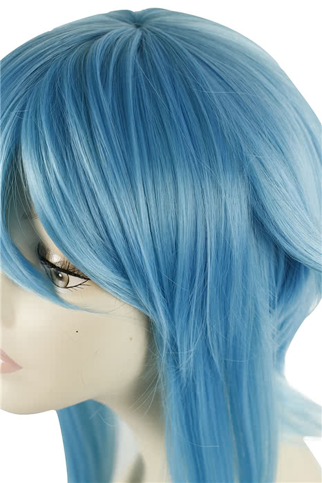 48CM Medium Sword Art Online Asada shino Blue Cosplay Wig
