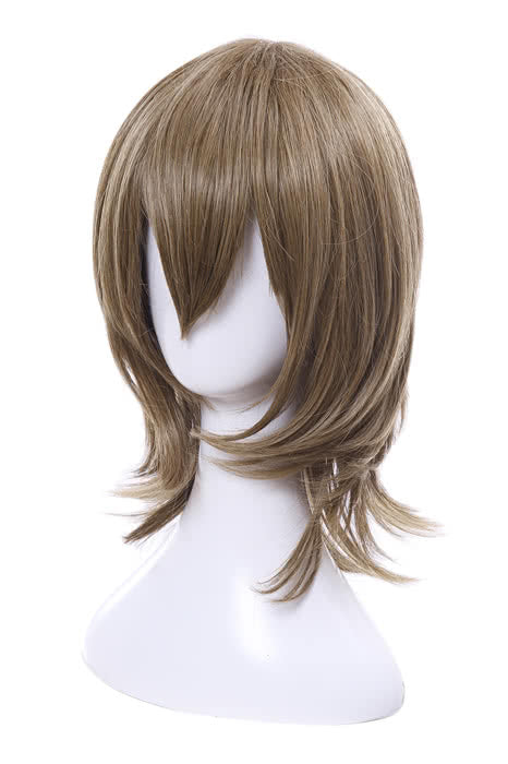 Persona 5 Goro Akechi Short Curly Flaxen Synthetic Men Cosplay Wigs