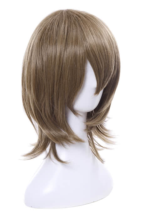 Persona 5 Goro Akechi Short Curly Flaxen Synthetic Men Cosplay Wigs