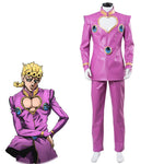  JoJo no Kimyou na Bouken Ougon no Kaze Giorno Giovanna  Pink  Full Set  Cosplay Costume
