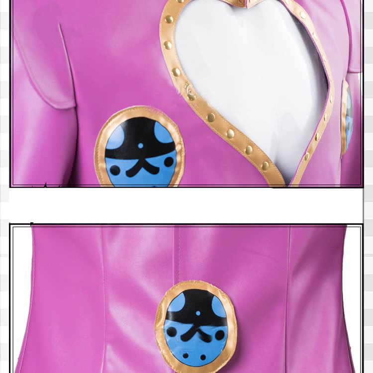  JoJo no Kimyou na Bouken Ougon no Kaze Giorno Giovanna  Pink  Full Set  Cosplay Costume