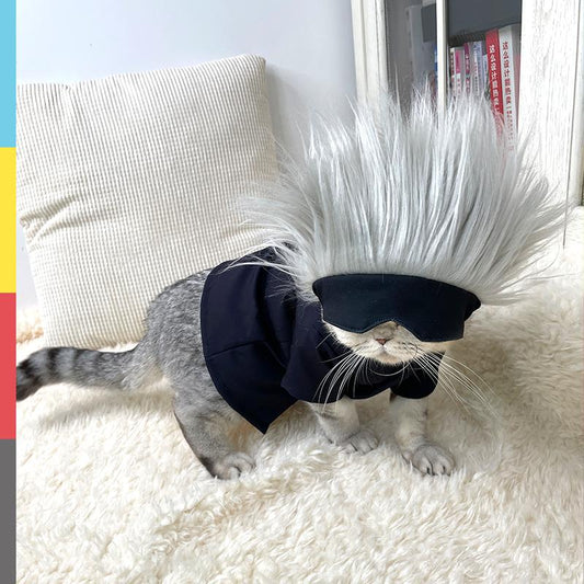 Jujutsu Kaisen Gojou Satoru Cat Costumer  Headgear Glasses Cosplay